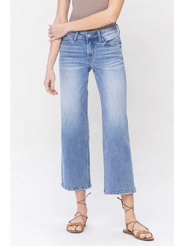 Vervet Mid Rise Cropped Straight Jeans
