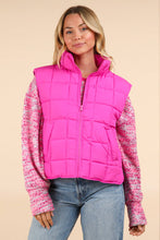 Load image into Gallery viewer, Fuchsia Puffer Vest