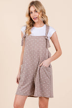 Load image into Gallery viewer, Mocha Polka Dot Romper