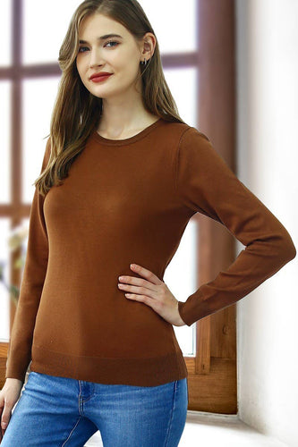 Camel Long Sleeve Sweater