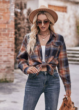 Load image into Gallery viewer, Coffee Plaid Flannel