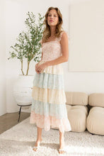 Load image into Gallery viewer, Multi Color Tiered Maxi Dress