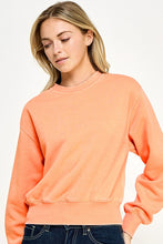 Load image into Gallery viewer, Burnout Fleece Crop Sweatshirt