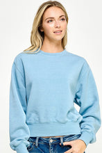 Load image into Gallery viewer, Burnout Fleece Crop Sweatshirt