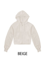 Load image into Gallery viewer, Fleece Crop Zip Hoodie