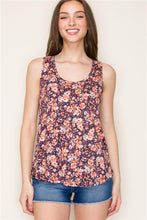 Load image into Gallery viewer, Navy Floral Tank