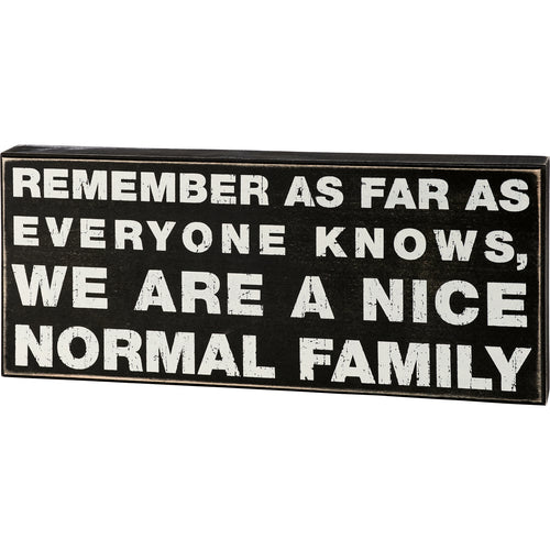 Nice Normal Family Box Sign