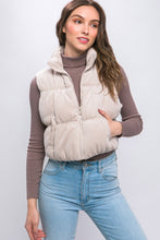 Load image into Gallery viewer, Corduroy Zip Up Puffer Vest