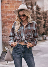 Load image into Gallery viewer, Coffee Plaid Flannel