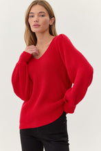 Load image into Gallery viewer, Red Textured Knit Sweater