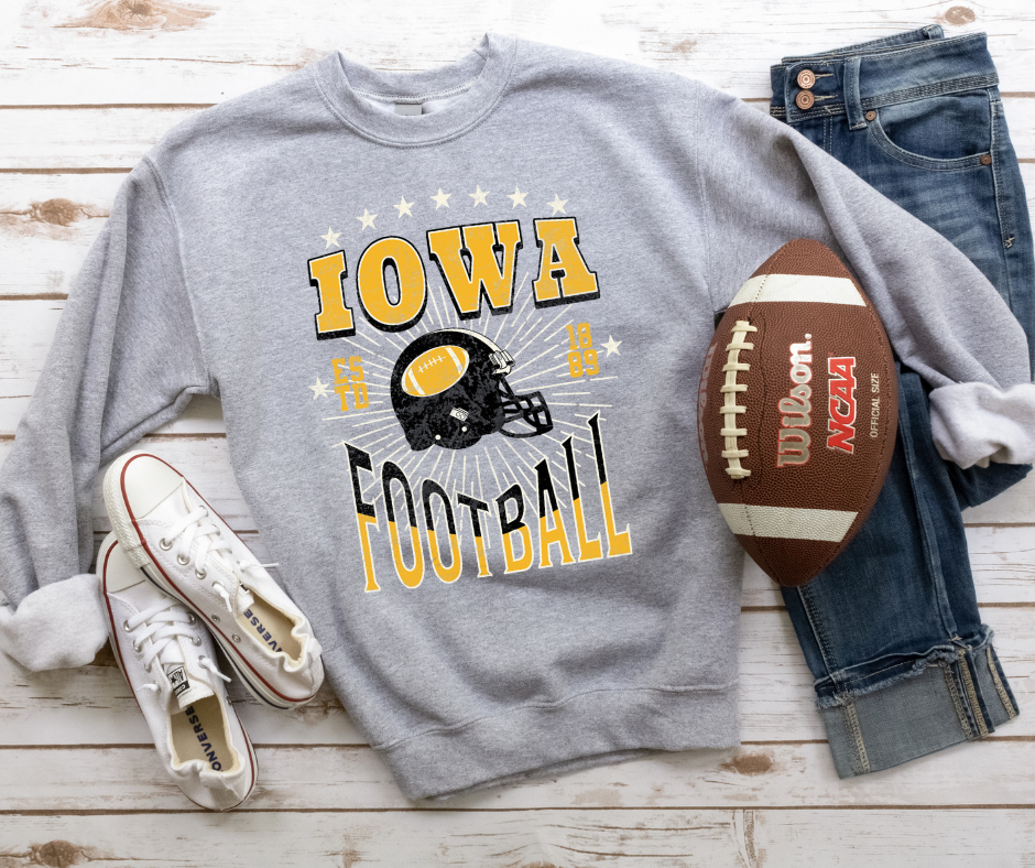 Iowa Football Grey Sweatshirt