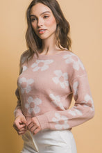 Load image into Gallery viewer, Crew Neck Floral Patter Sweater