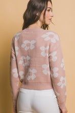 Load image into Gallery viewer, Crew Neck Floral Patter Sweater