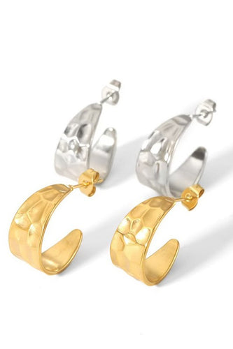 18k Stainless Steel Waterproof Tarnish Free Hoops