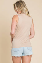 Load image into Gallery viewer, Ivory Mock Neck Tank