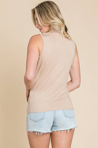 Ivory Mock Neck Tank