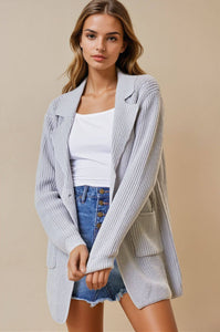 Grey Sweater Blazer