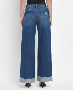 Vervet Super High Rise Cuffed Baggy Wide Jeans