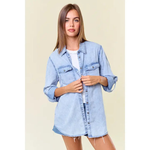 Chambray Button Down Shirt