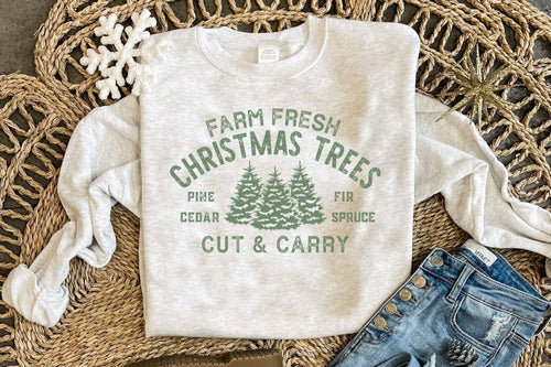 Cut & Carry Christmas Trees Crewneck Sweatshirt