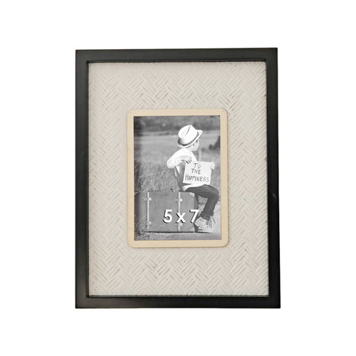 White 5x7 Weaving Photo Frame
