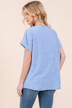 Load image into Gallery viewer, Light Blue Textured Floral Top