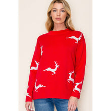 Load image into Gallery viewer, Red Deer Mock Sweater