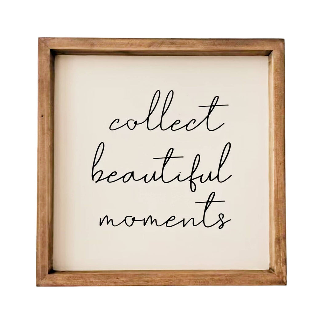 White Collect Beautiful Moments Block Decor