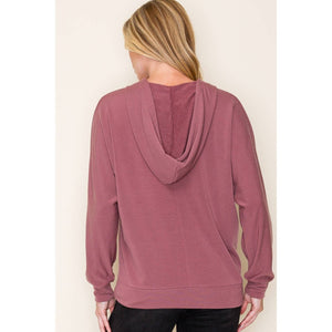 Marsala Dolman Hoodie