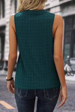 Load image into Gallery viewer, Green Lattice Split Neck Tank