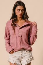 Load image into Gallery viewer, Burgundy Brushed Collared Top