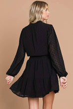 Load image into Gallery viewer, Smock Neck Swiss Dot Dress