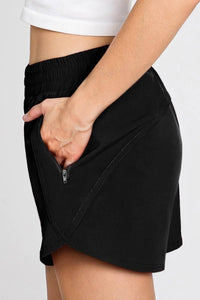 Black Zipper Pocket Short