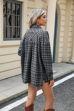 Load image into Gallery viewer, Black Plaid Flannel