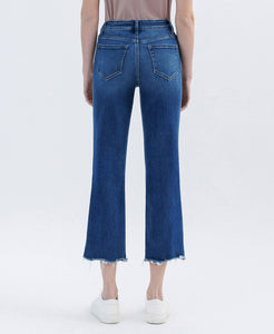 Vervet High Rise Raw Hem Straight Crop