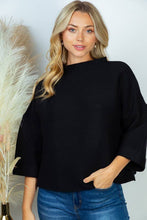 Load image into Gallery viewer, Black Ribbed Sweater