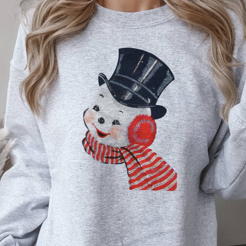 Vintage Christmas Snowman Sweatshirt