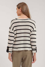 Load image into Gallery viewer, Black Stripe Cuffed Top