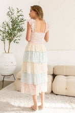 Load image into Gallery viewer, Multi Color Tiered Maxi Dress