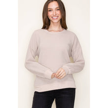 Load image into Gallery viewer, Taupe Textured Rib Banded Top