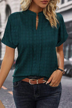 Load image into Gallery viewer, Green Textured Short Sleeve Top