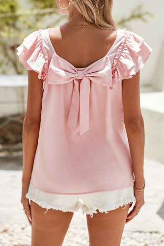 Pink Bow Back Top