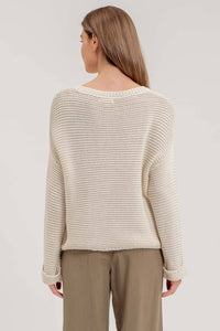 Oatmeal Cuff Pullover Sweater