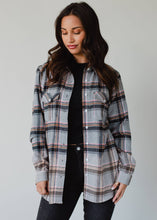 Load image into Gallery viewer, Gray, Red, Camel &amp; Black Plaid Flannel