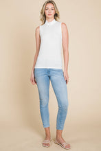 Load image into Gallery viewer, Ivory Mock Neck Tank