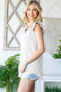 Ivory Crinkle Tank