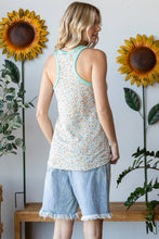 Load image into Gallery viewer, Aqua Floral Tank