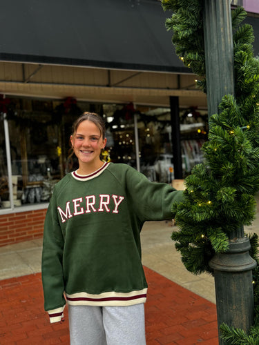 Dark Green Merry Sweatshirt