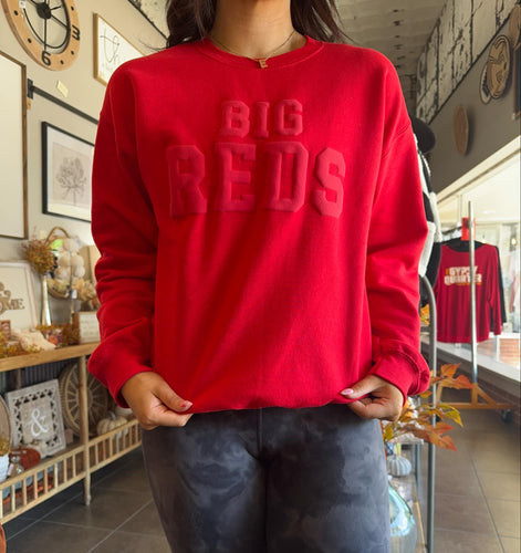 Red Big Red Embossed Sweatshirt