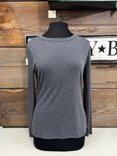 Load image into Gallery viewer, Crew Neck Long Sleeve Basic Ribbed Top